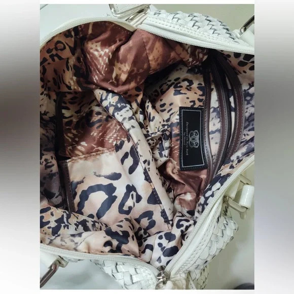 Sharif White and Floral Tote Bag NWT - Picture 3 of 9